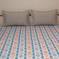 Bedcover With 2 Pilllow Sham Cotton Blend Motif Printed Grey - 90" X 108", 17" X 27"