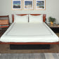 Light Grey colored embroidered bed cover with 2 matching pillow covers made from cotton blend for queen size double bed 90x108 inch