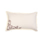 embroidered pillow sham cover in off white color