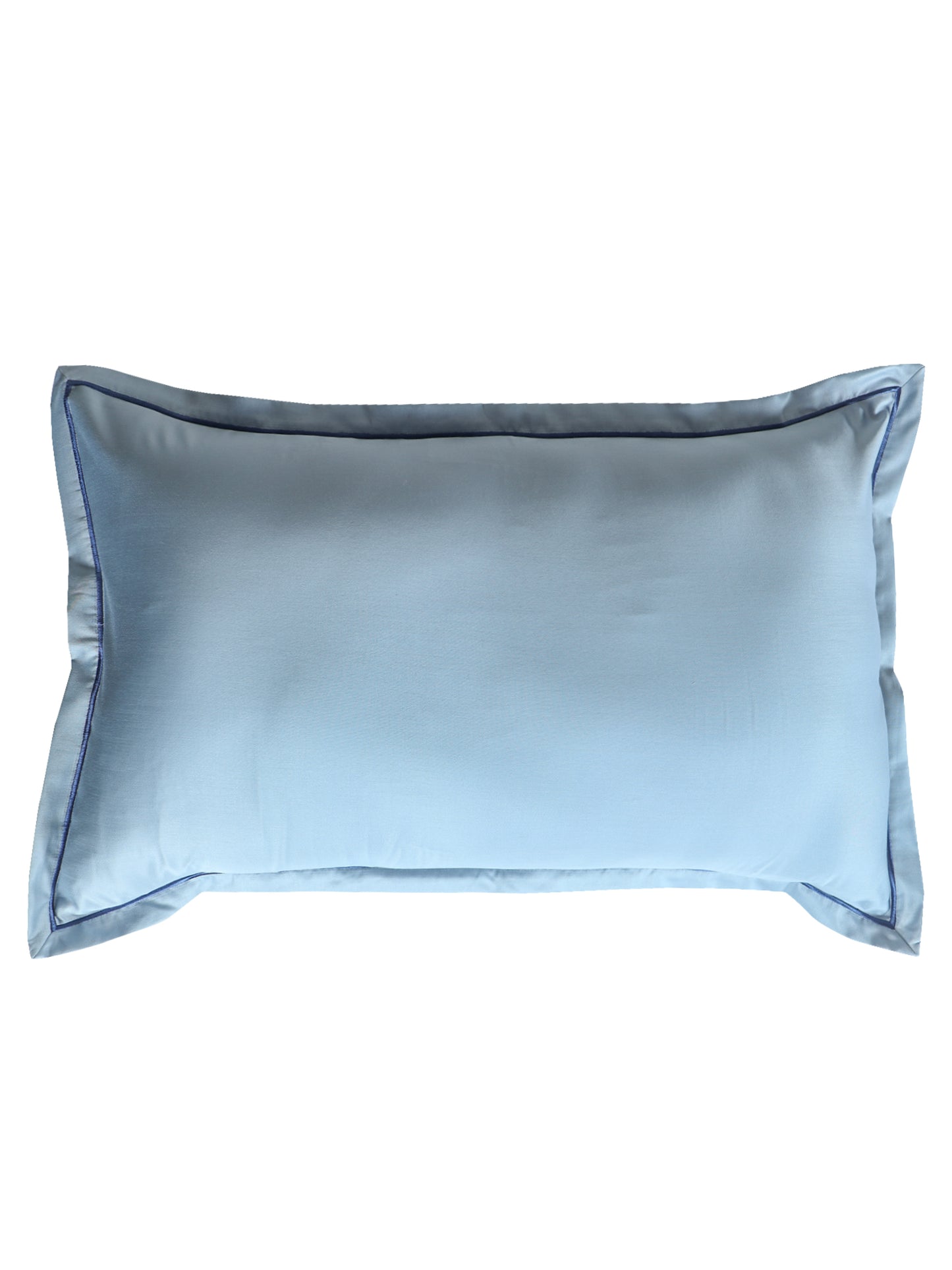 light blue pillow cover for 100% cotton embroidered bedsheet in light blue