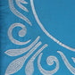 closeup of embroidered bedsheet in 400TC 100% cotton for kingsize bed 