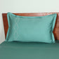 green pillow sham from 100% cotton fabric in 17x27 inch fabric for kingsize bed