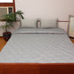 Quilt with 2 Pillow Covers Polyester Blend with Quilted Lines Green - 90" X 108", 17" X 27"