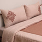 Quilt with 2 Pillow Covers Cotton Blend Motif Panels with Embroidered Coral - 90" X 108", 17" X 27"