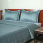Quilt for Double Bed King Size | Self Square Quilted | AC Comfortor/Blanket/Duvet | Polyester with 100% Cotton 300TC Backing Fabric - Teal BLue | 90x108+17x27 inches (228x274 cms)