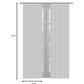 Door Curtain with Patchwork Cotton Solid White - 52" X 90" (Hidden Loop) (7.5ft)