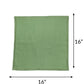 embroidered set of 6 dinner napkins in olive green color - 16x16 inch