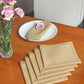 embroidered set of 6 dinner napkins in beige color - 16x16 inch