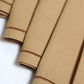 closeup of embroidered set of 6 dinner napkins in beige color - 16x16 inch