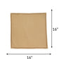 embroidered set of 6 dinner napkins in beige color - 16x16 inch