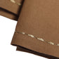 closeup of chawal taka embroidered set of 6 dinner napkins in brown color - 16x16 inch