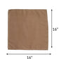 embroidered set of 6 dinner napkins in brown color - 16x16 inch