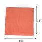 chawal taka hand embroidered set of 6 dinner napkins in dark coral  color - 16x16 inch