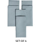 fagotting embroidered set of 6 dinner napkins in blue color - 16x16 inch