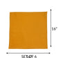 fagotting embroidered set of 6 dinner napkins in mustard color - 16x16 inch