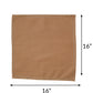 fagotting embroidered set of 6 dinner napkins in golden brown color - 16x16 inch