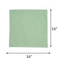 closeup of fagotting embroidered set of 6 dinner napkins in olive green color - 16x16 inch
