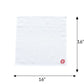 motif embroidered in red color on white colored set of 6 dinner napkins - 16x16 inch