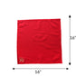 leaf embroidered set of 6 dinner napkins cotton red color - 16x16 inch
