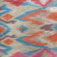 closeup of pink colored benarasi brocade silk table cover with panel border for 6 seater table 52x84 inches