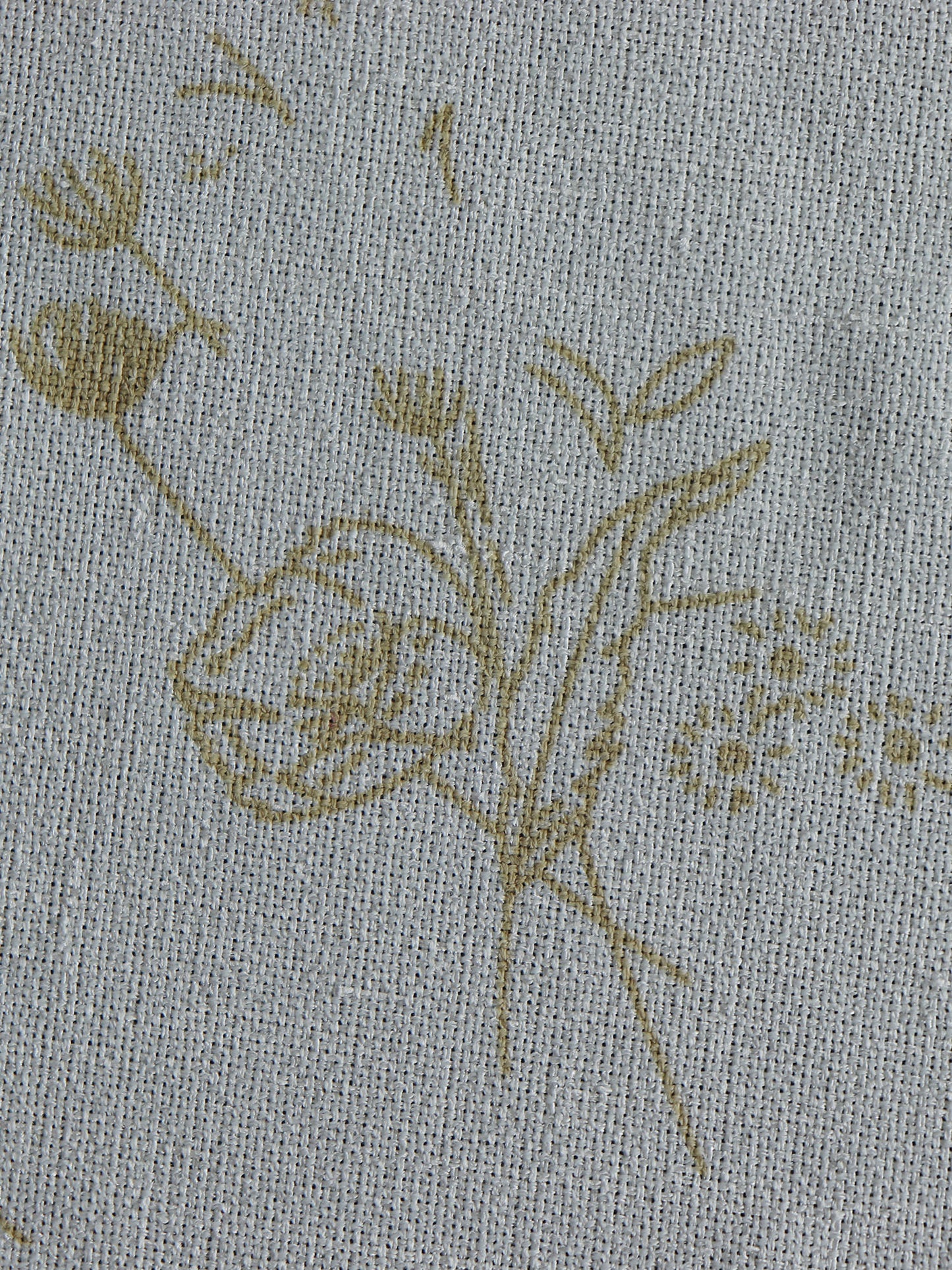 Table Cover with Panel Border and  Self Textured Floral Pattern | Cotton Blend - Offwhite and Gold | Heat Resistant Kitchen Table/Dining Table Cloth, 52 X 84 Inches; 130 cm X 210 cm