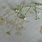 Table Cover with Panel Border and  Self Textured Floral Pattern | Cotton Blend - Offwhite and Gold | Heat Resistant Kitchen Table/Dining Table Cloth, 52 X 84 Inches; 130 cm X 210 cm