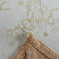 Table Cover with Panel Border and  Self Textured Floral Pattern | Cotton Blend - Offwhite and Gold | Heat Resistant Kitchen Table/Dining Table Cloth, 52 X 84 Inches; 130 cm X 210 cm