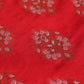 Table Cover Motif with Self Textured  Brocade Silk and Border Patchwork | Red and Gold | Heat Resistant Table Cover for Kitchen Table/Dining Table Cloth, 52 X 84 Inches; 130 cm X 210 cm