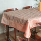 Table Cover Motif with Panel and Hand Braided Tassels| Banarasi Brocade Silk Multicolor | Heat Resistant Table Cover for Kitchen Table/Dining Table, 52 X 84 Inches; 130 X 210 cm