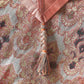 Table Cover Motif with Panel and Hand Braided Tassels| Banarasi Brocade Silk Multicolor | Heat Resistant Table Cover for Kitchen Table/Dining Table, 52 X 84 Inches; 130 X 210 cm
