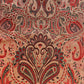Brocade Table Cover with Self Textured Pattern with Golden/Red Border with Golden Tassels - 52in x 84in