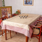 Brocade Table Cover with  Golden/Red Border and Golden Tassels - 52in x 84in