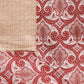 Brocade Table Cover with  Golden/Red Border and Golden Tassels - 52in x 84in