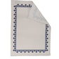 Printed Mats Napkins (Set of 6 each) Cotton Blend White Blue - 13x18in, 16x16in