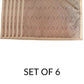 Brocade Silk Placemat/Tablemats and Napkins Set | Dinner Table Mats/Napkins | Golden Beige | Set of 6 Mats 13x19 in & Set of 6 Dining Napkins 16x16in | (33x48 cms, 40x40 cms)