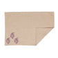 Table Mats and Napkins  Cotton and Polyester Embroidered Beige and Mushroom Grey - 13" x 19" ; 16" x 16" - Set of 6