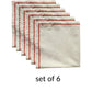 Embroidered Placemat/Tablemats and Napkins Set | Dinner Table Mats/Napkins | Polycanvas - Rust | Set of 6 Mats 13x19 in & Set of 6 Dining Napkins 16x16in | (33x48 cms, 40x40 cms)