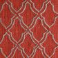 closeup of embroidered dinner table placemats in rust and beige contrast colors - 13x19 inch 