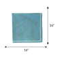 embroidered dinner napkins in light blue , set of 6 - 16x16inch