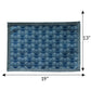 Printed Tablemats and Napkins Set Polycanvas - Blue Set of 6 Mats 13x19 in & 6 Napkins 16x16in