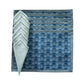 set of 6, printed tablemats and embroidered napkins in blue - 13x19 inch