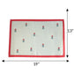 Printed Motif Tablemats and Napkins Set Polycanvas - Multi Colour Set of 6 Mats 13x19 in & 6 Napkins 16x16in
