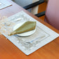 embroidered dinner table placemats and embroidered cotton napkins in gray and green contrast - 13x19 inch 