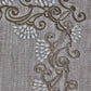 closeup of embroidered grey dinner table mats in grey tones - 13x19 inch