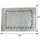 Embroidered Placemat/Tablemats and Napkins Set Polycanvas - Beige Set of 6 Mats 13x19 in & 6 Napkins 16x16in (33x48 cms, 40x40 cms)