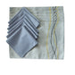 embroidered dinner placemats and embroidered cotton napkins in grey color - 13x19 inch