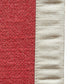 Textured Table Runner with Flange Border | Red and Gold | 4 Seater / 6 Seater Table Runner Cloth, Table Runner for Living Room, Dining Table Runner- 30 cms x 210 cms; 12 inches x 84 inches.