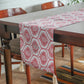Table Runner with Hand Embroidery and Tassels | Polycanvas - Maroon | 4 Seater / 6 Seater Table Runner Cloth, Table Runner for Living Room, Dining Table - 30 x 210 cms; 12 x 84 inches