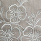 floral embroidery on beige table runner for 6 seater dining table - 12x84 inch