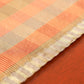 Brocade Table Runner with Checkered Pattern with Tassles | Orange - 12in X 84in